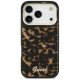 Guess IML Script Metal MagSafe Phone Case Cover iPhone 17 Pro Max - Black and Brown