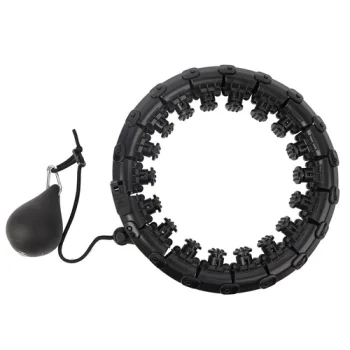 Trizand Hula Hoop with Massage Nubs and Weight, Black