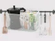 Hanging Metal Basket Organizer 28x16cm White
