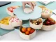 Rotating Flower Snack Box Organizer 2-in-1 with Phone Holder, blue