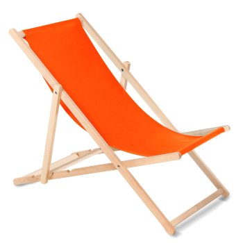 Greenblue GB183 Wooden Deck Chair, Orange