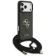 Guess 4G Big Logo Cord Stap Crossbody Phone Case Cover iPhone 17 Pro Max - Black