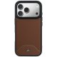 Mercedes Leather Wood Effect Curve MagSafe Case for iPhone 17 Pro, Brown