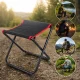 Folding Camping and Fishing Stool Chair with Bag, Black