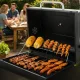 Charcoal Garden Grill with Lid, Two Grates and Thermometer