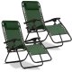Sofotel ChillWell Folding Garden Lounger with Cushion Set of 2 Green