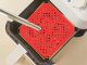 Silicone air fryer liner, square, 21 cm, red or black