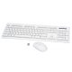 Rebeltec WHITERUN Wireless Set for Computer: Keyboard + Mouse, White