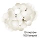 10m Garden String Lights with 100 Warm White LED Bulbs, White