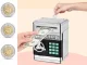 Interactive Safe Piggy Bank with PIN Code, Silver
