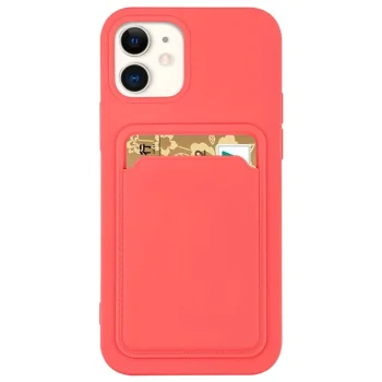Silicone Case with Card Slot for iPhone 12 Pro Max, Orange