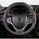 Xtrobb 25304 Sew-On Eco-Leather Steering Wheel Cover, 37-39 cm, Black