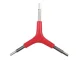3-Way Bike Allen Wrench 4 5 6 mm Y-Shaped Hex Key, Silver Red