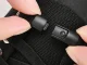 Elastic No-Tie Shoelaces 100cm with Metal Clasps, Black, 2 pcs.