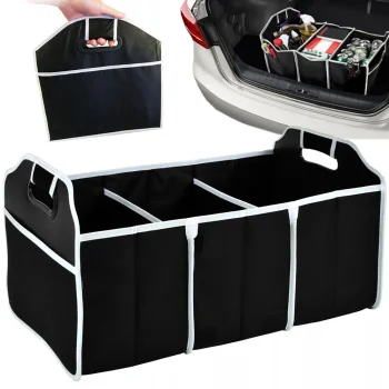 Foldable Car Trunk Organizer, Black