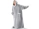 Oversized Hoodie Blanket, Warm Wearable Sweatshirt with Pockets, Grey