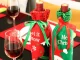 Christmas Bottle Cover Snowman, Red