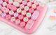 MOFII Candy BT Bluetooth/USB Wireless Mechanical Keyboard With Backlight, pink