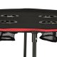 Folding Camping Table with Cup Holders and Carry Bag 72x72 cm, Black/Red