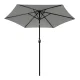 MultiGarden Garden Parasol with Tilt and Crank, 270 cm, Grey