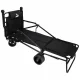 Luaro 2-in-1 Folding Transport Wagon and Beach Sunbed, Black