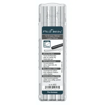 Pica BIG Dry Replacement Leads, 2x5 mm, 12-Pack, White