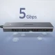 Ugreen USB-C Hub - 4x USB 3.2 Gen 1 with USB-C Power Port, Gray