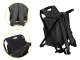 Folding Camping Chair with Backpack and Cooler Bag 3-in-1, Black