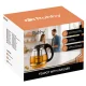 Ruhhy 26066 Glass Teapot with Infuser, 2L, Transparent/Black