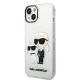 Karl Lagerfeld Glitter Karl&Choupette Case for iPhone 14 Plus - Transparent