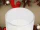Decorative Glass Candle Set with Festive Wreath, 2 pcs