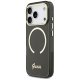 Guess IML Script Metal MagSafe Phone Case Cover iPhone 17 Pro - Black
