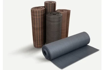 Decorative Protective Mesh MIKKO Rattan MK03, 1 x 20 m, Graphite Grey