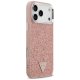 Чехол Guess Glitter Triangle Logo MagSafe для iPhone 17 Pro Max - розовый