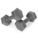 ModernHome Hex Dumbbells 2×1 kg Fitness Weights, Grey