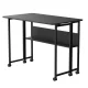 Maclean MC-126 B Folding Desk with Wheels, 100x58cm, Black