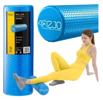 4FIZJO CARE+ Textured Massage Foam Roller 45 cm, Blue