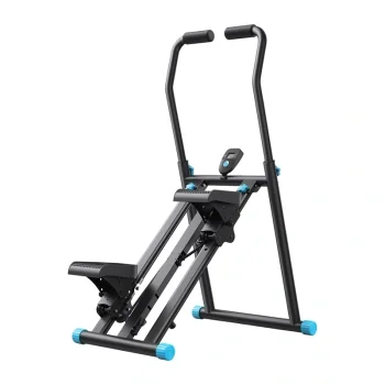 MERACH MR-2448B1 Exercise Stepper with Adjustable Resistance, Black with Blue Accents