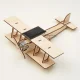 Solar Powered Wooden Biplane Building Kit \"Biplane Flying Star\"
