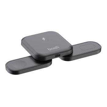Bezvadu lādētājs Budi 3 in 1, 15 W | Wireless charger 15W