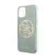 Guess iPhone 11 Pro Case 4G Circle Glitter, Khaki