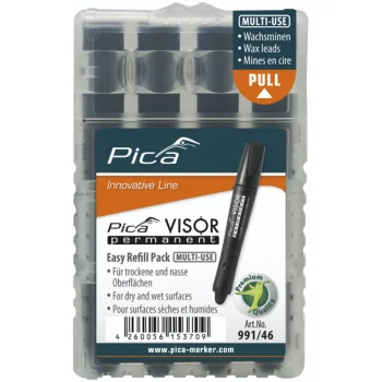 Pica VISOR Permanent Replacement Refills 10 mm, Black