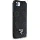 Guess Grained Hot Stamp Peony Triangle Logo MagSafe Case for iPhone 16e, Black