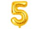 Foil Balloon Number 5 for Birthday Party 66cm, Gold