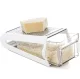Kitchen Grater with Container, White/Silver