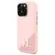 Karl Lagerfeld Silicone Shadow Metal Initial MagSafe Phone Case Cover iPhone 16 Pro Max - Pink