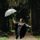 Trizand Rain Poncho with Hood, Black