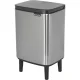 Brabantia Bo Hi Waste Bin 7 L, Matt Steel Fingerprint Proof