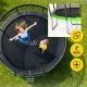 4Fizjo 1219 PRO Kids Garden Trampoline with Safety Net, 374 cm (12FT), Green/Black