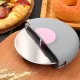 Round Pizza Cutter with Blade Guard, 8.5 cm, Grey
